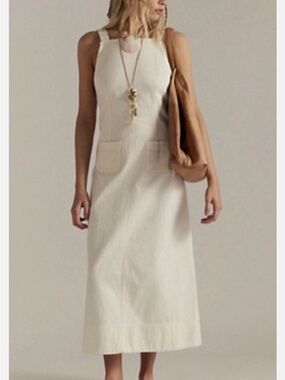 Free People Dex Midi Dress XS in Cream